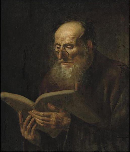 HOOGSTRATEN, Samuel van Bearded man reading oil painting image